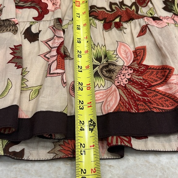 Ann‎ Taylor Flouncy Fit and Flare Tiered Skirt Floral Cotton Lined Size 6 - Picture 4 of 12